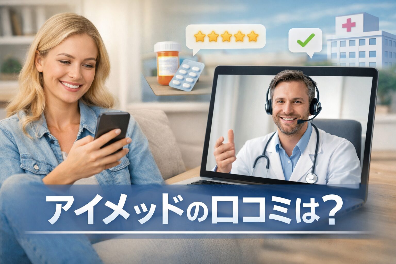 アイメッドのオンライン診療の悪い口コミから良い評判までを徹底調査!